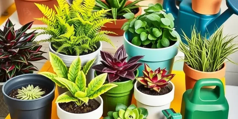 A sunny apartment balcony overflowing with potted herbs and flowers.