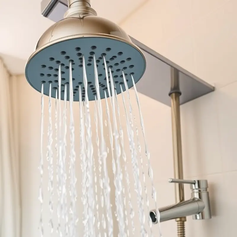 A modern bathroom illustrating optimal water pressure with fixtures in good condition.