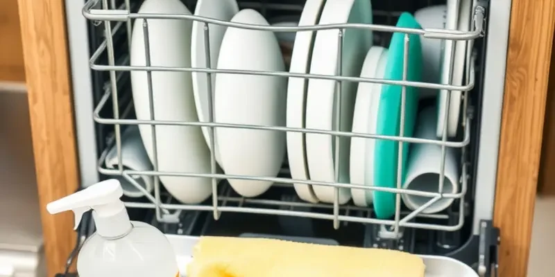 A shiny, modern kitchen with an immaculate dishwasher contributing to the clean environment.