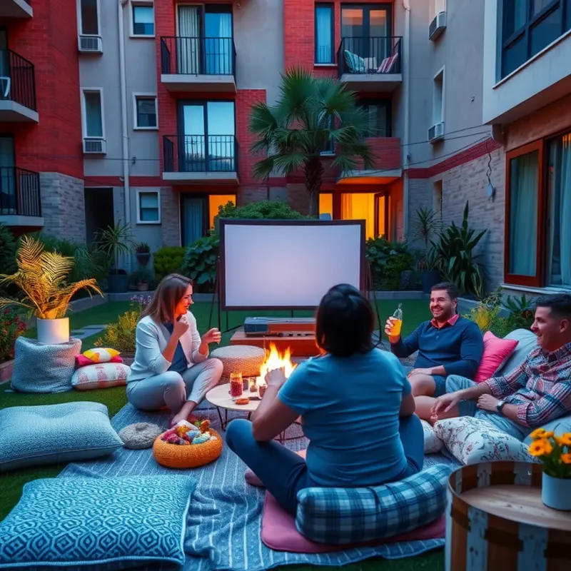 A decorated apartment for a family gathering, showcasing a warm and inviting atmosphere.
