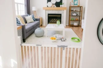 A joyful family with kids playing with a dog in a welcoming apartment setting, reflecting a pet-friendly environment.