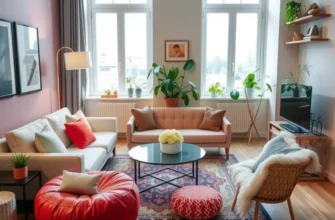 A lively apartment gathering showcasing a warm atmosphere with friends, food, and drinks.