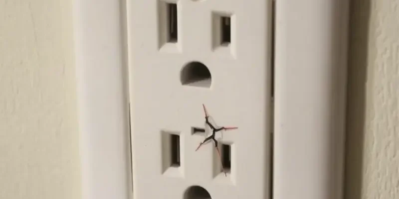 A welcoming apartment environment demonstrating safe electrical outlet practices with organized cables and surge protectors.