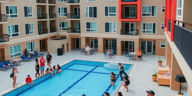 Young renters debating their options between an apartment and a house.