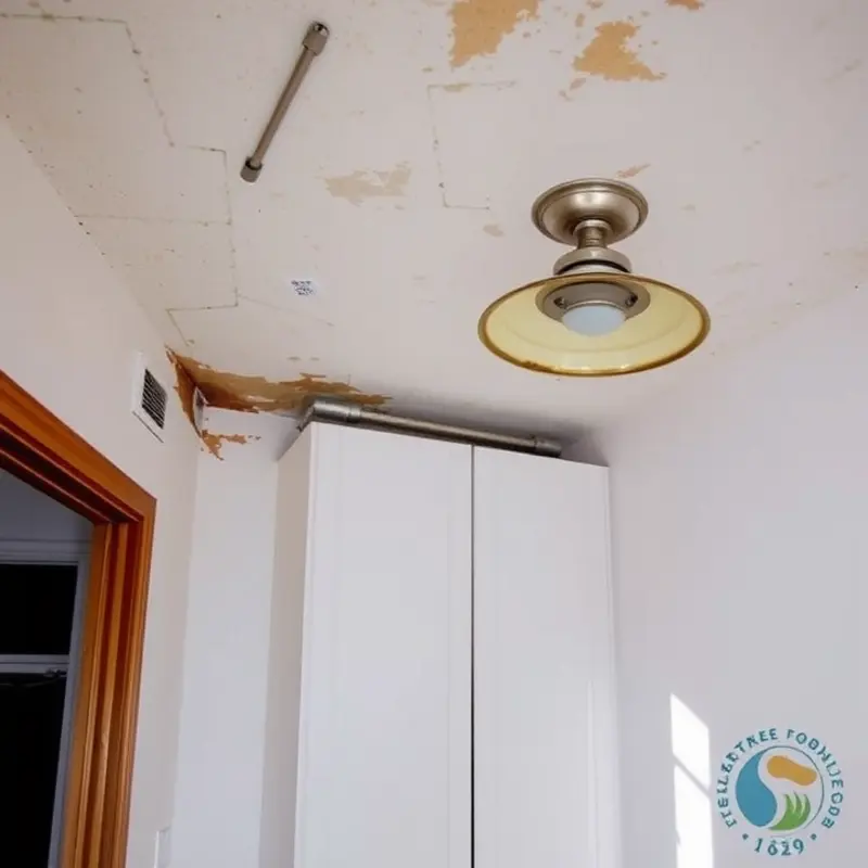 Common signs of water leaks in an apartment setting.
