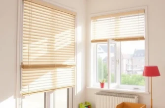 A rental apartment interior illustrating the balance of safety and aesthetic appeal through window blinds.