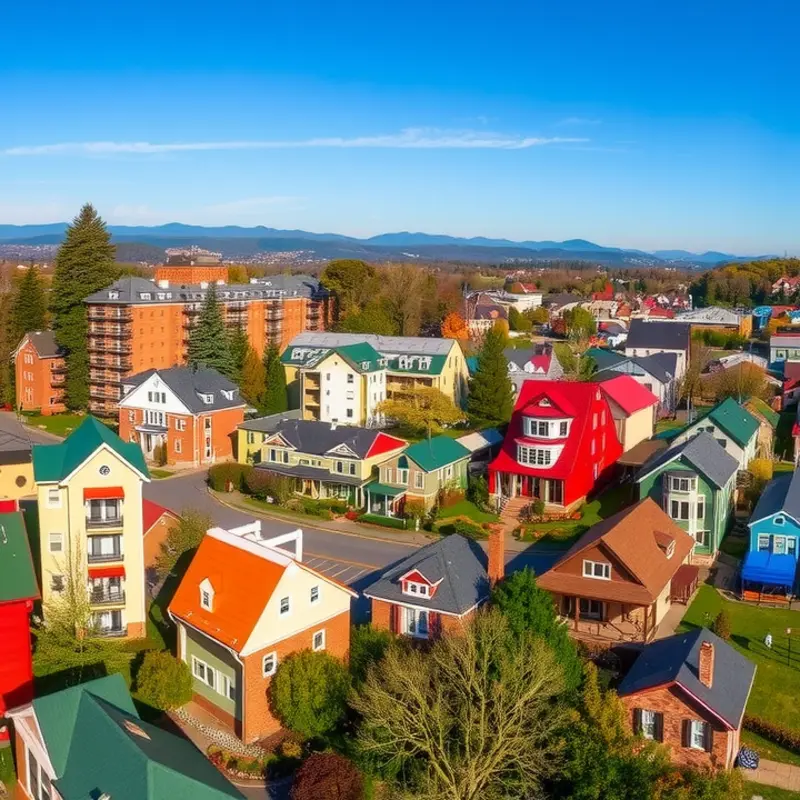 Scenic view of Asheville, highlighting its diverse neighborhoods.