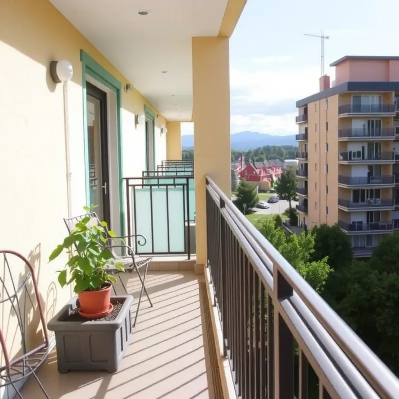 An inviting and safe balcony setup perfect for relaxation.
