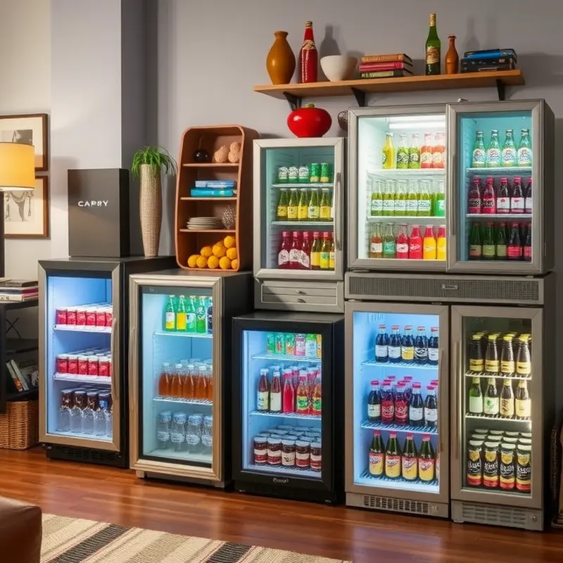 Stylish beverage coolers enhance any apartment’s aesthetics while keeping drinks cold.