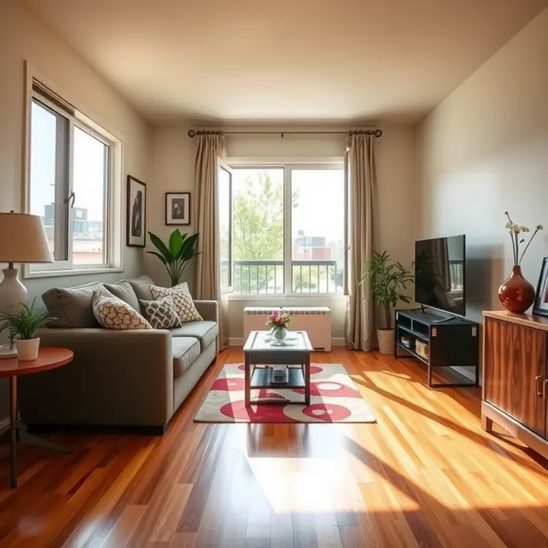 An inviting living room with essential pest-proofing measures.
