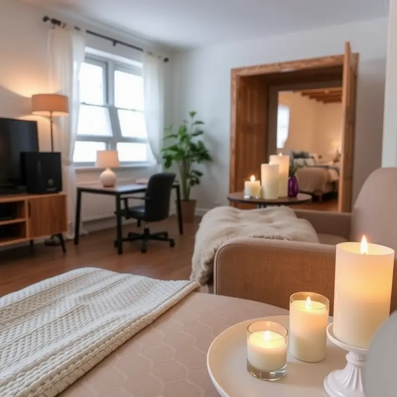 Various types of candles suitable for apartment use, showcasing eco-friendly options.