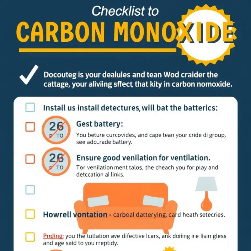 Visual guide to common sources of carbon monoxide in apartments.