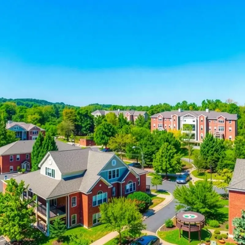 A diverse range of apartment complexes nestled in Chapel Hill’s scenic landscape.
