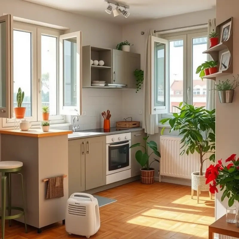 A clean kitchen demonstrating preventive measures against mold.
