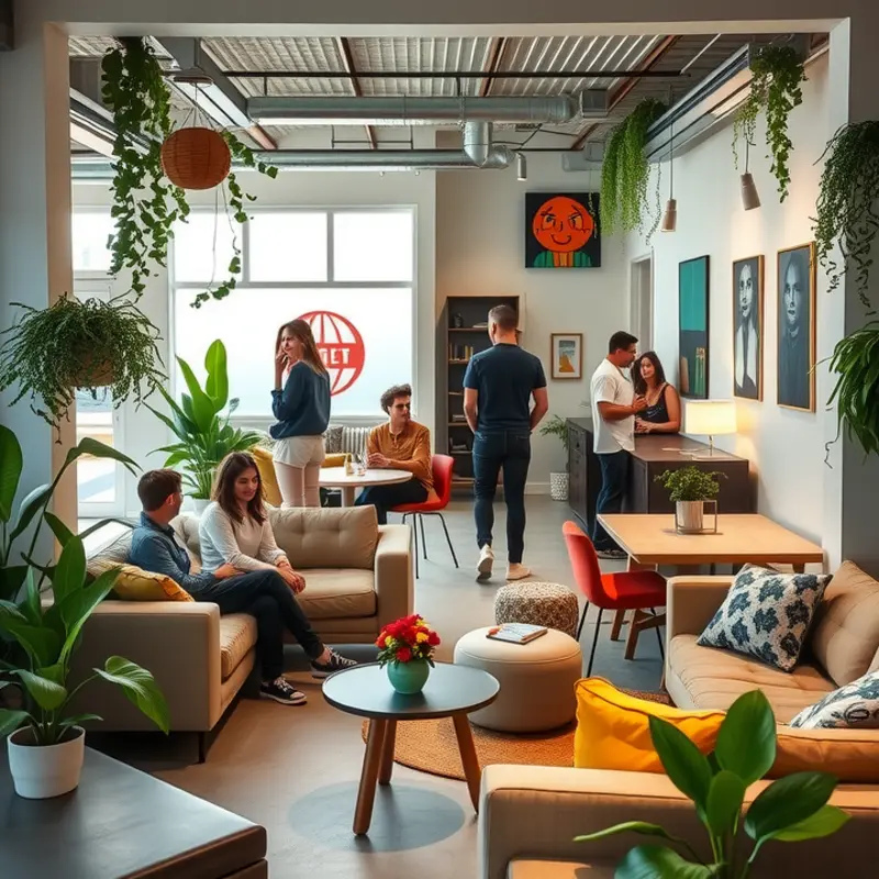 A glimpse into the cozy and inviting interior of a co-living space.