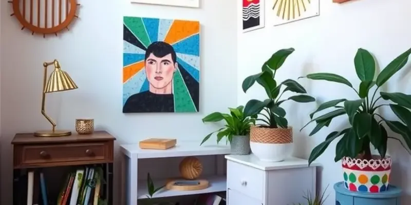 A colorful collage of people engaging in various apartment-friendly hobbies.
