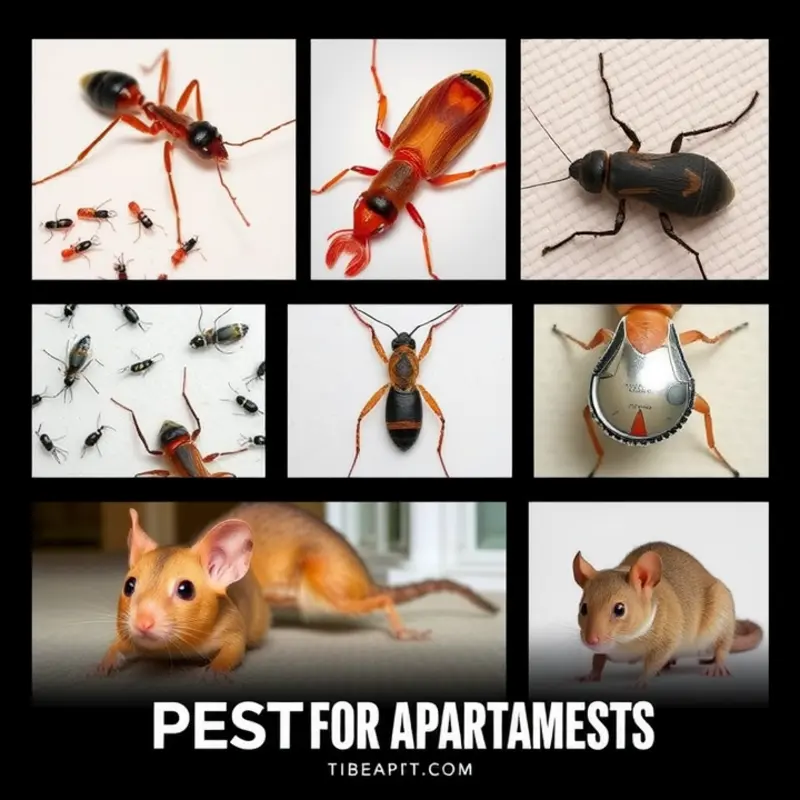 A visual guide to recognizing common pests found in apartments.