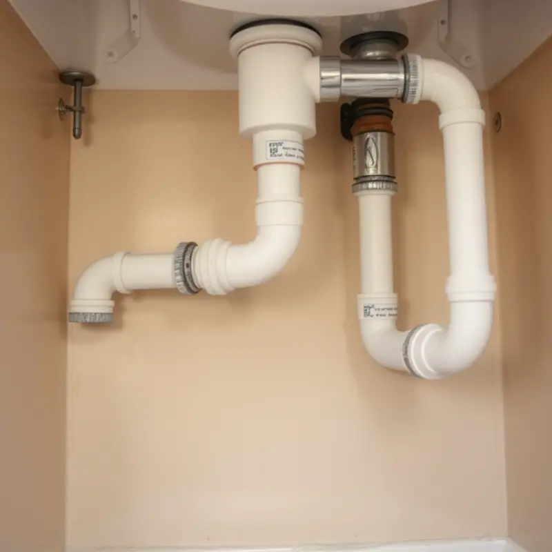 Common plumbing fixtures in an apartment that can be sources of leaks.