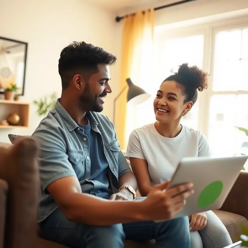 A couple weighing their options for a month-to-month lease.