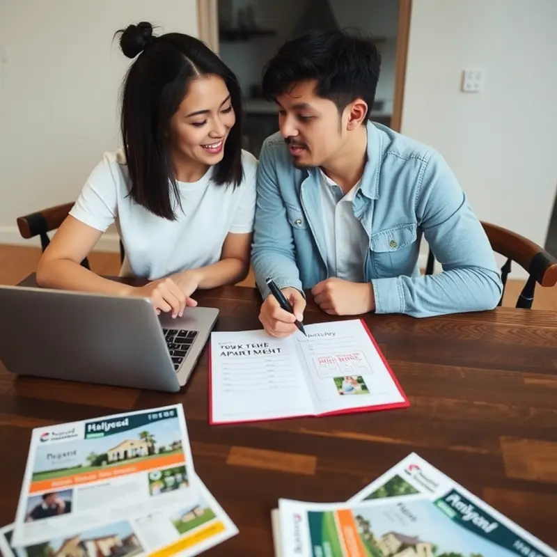 Couple defining their apartment must-haves and deal-breakers.