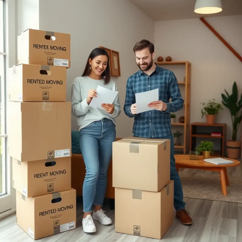 Rented moving boxes: convenient and cost-effective.