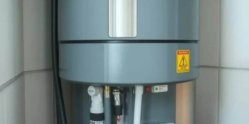 A warm apartment interior with a visible water heater, conveying safety and comfort.