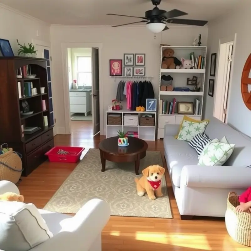 A family exploring their ideal apartment space.