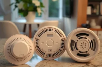 An inviting apartment interior displaying smoke alarms for safety.
