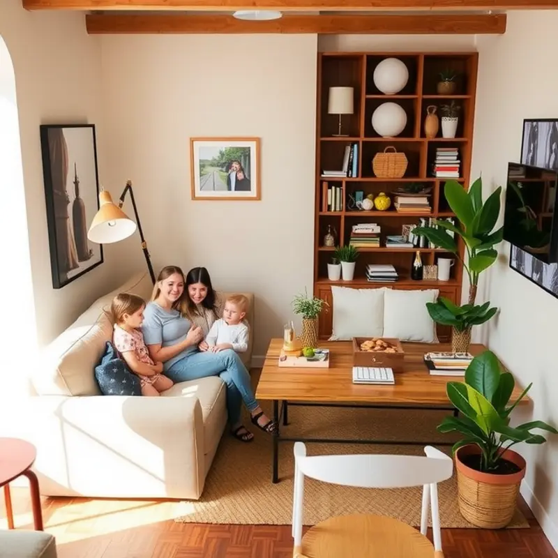 A neat apartment showcasing efficient packing techniques for travelers.