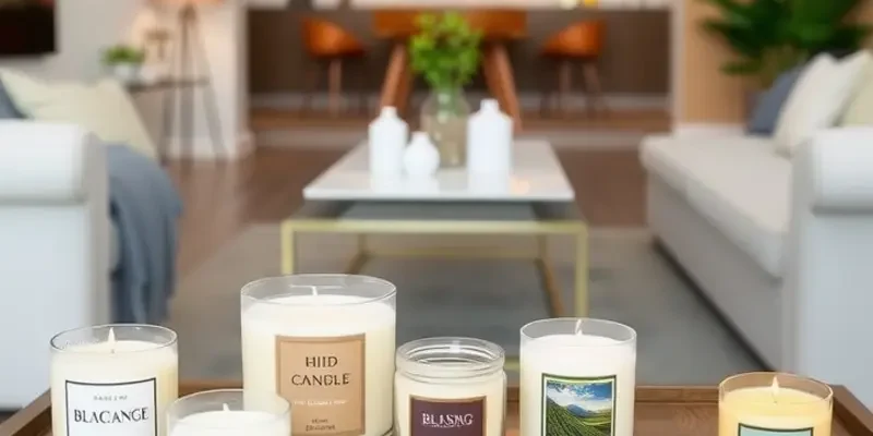 A cozy living room with a gently lit candle, showcasing a safe, inviting environment.