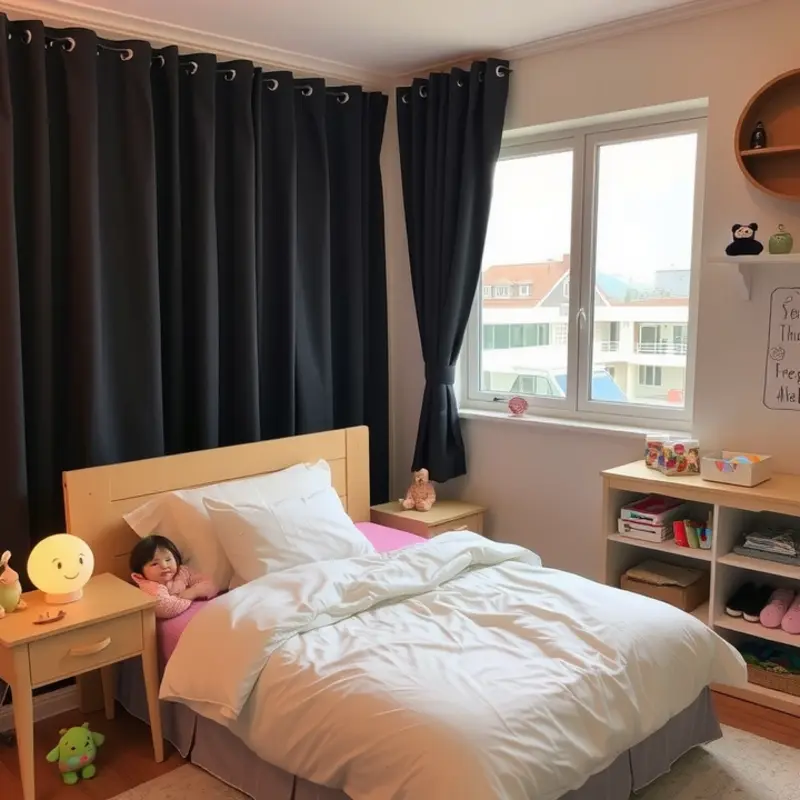 A safe and inviting child’s bedroom designed for comfort and restful sleep.