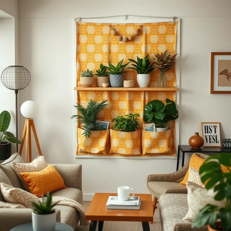Crafted fabric wall pockets add warmth and personality to your living space.