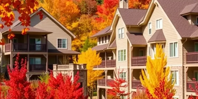 Comfortable living area decorated with fall-themed items, evoking warmth.