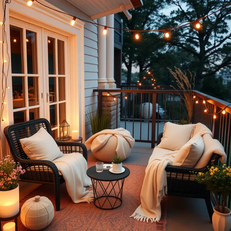 A lush apartment balcony brimming with potted plants and greenery.