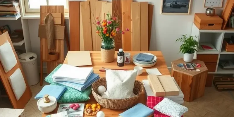 Various creative DIY serving trays in a bright living space, highlighting their decorative and functional features.