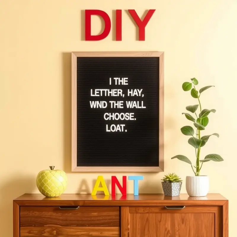 An inspiring DIY letter board displaying a quote crafted from colorful letters.