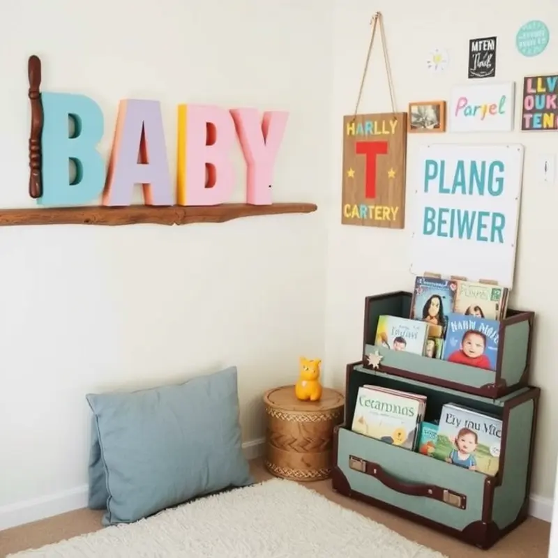 A vibrant and functional nursery design featuring removable decor and versatile furniture.