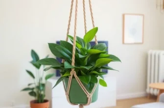 A creative collage of DIY plant hangers, made from macramé and repurposed materials with green plants.