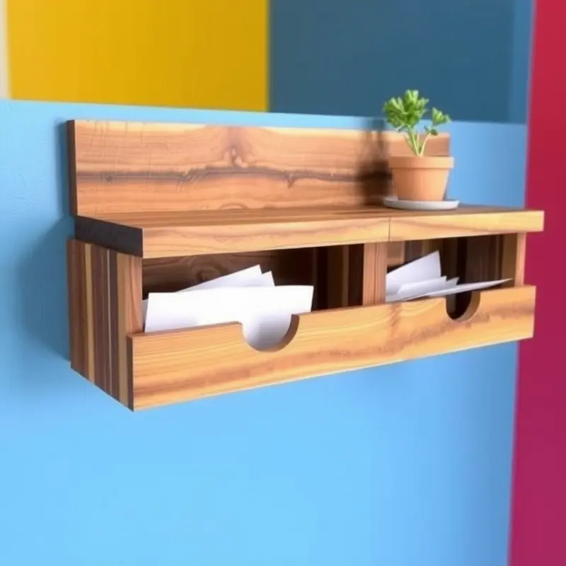 A chic wall-mounted mail organizer display.