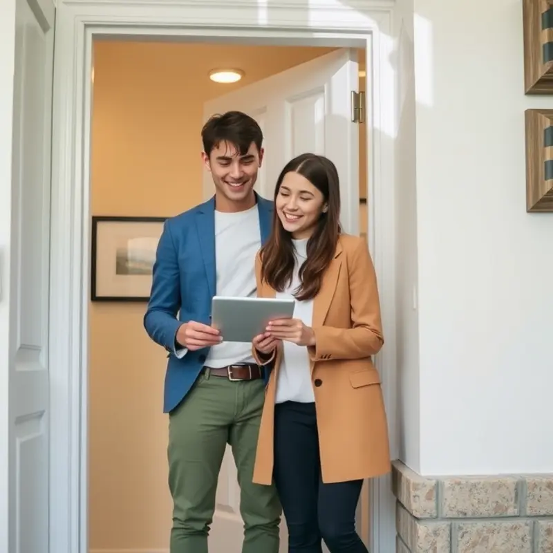 Young couple dressed to impress for their apartment tour.
