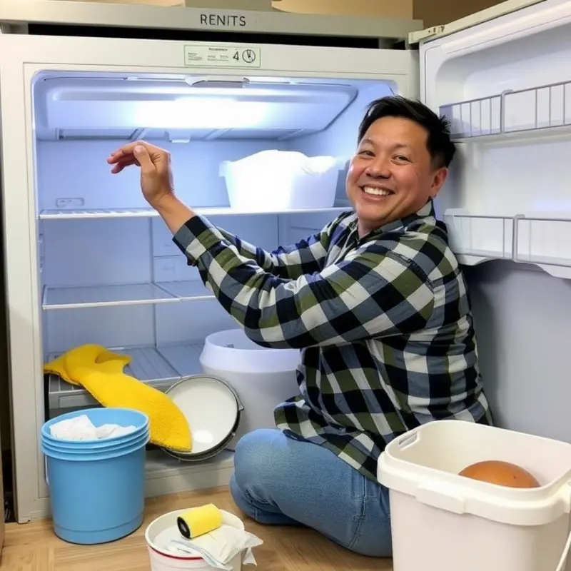 A tidy apartment freezer showcasing an organized food storage system.