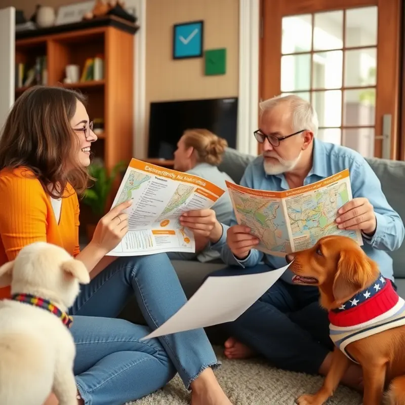 A family actively assembling their emergency essentials together.
