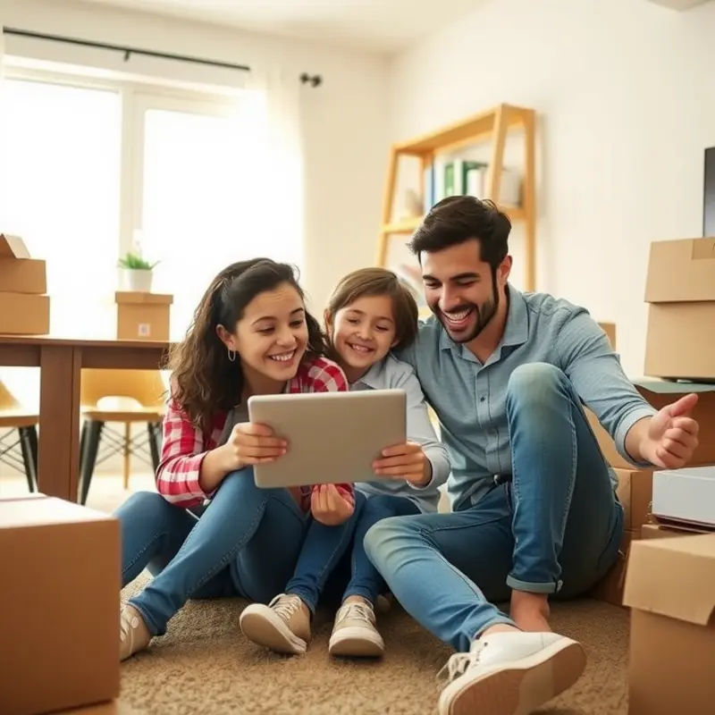 Couple exploring their credit options together.