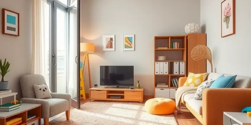 A cheerful family apartment with dedicated children’s areas and pet-friendly elements.
