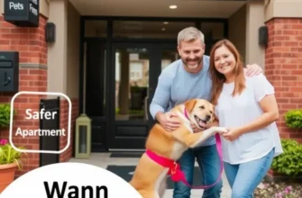 A family looking at pet-friendly apartment listings on a laptop, illustrating the apartment search process.