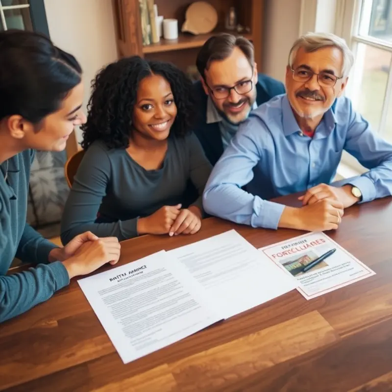 A young couple seeks legal advice about tenant rights during foreclosure.