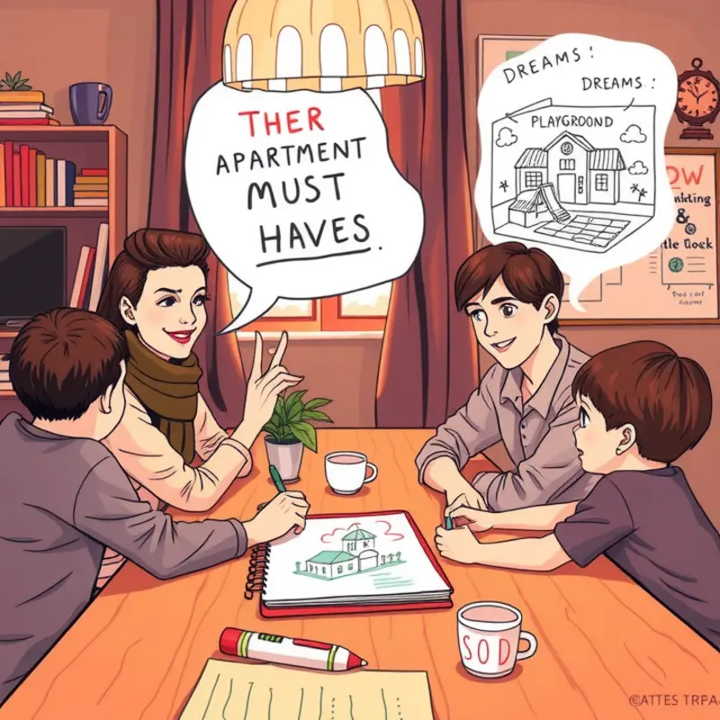 Families can better organize their apartment needs by discussing them together.