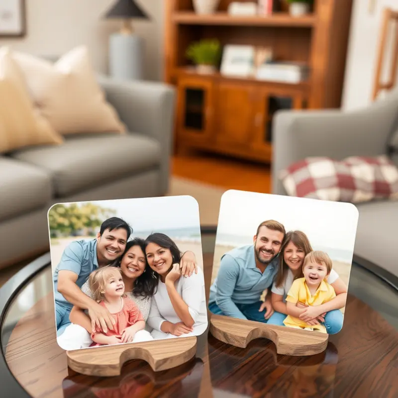Handmade colorful ceramic tile coasters showcasing unique designs.