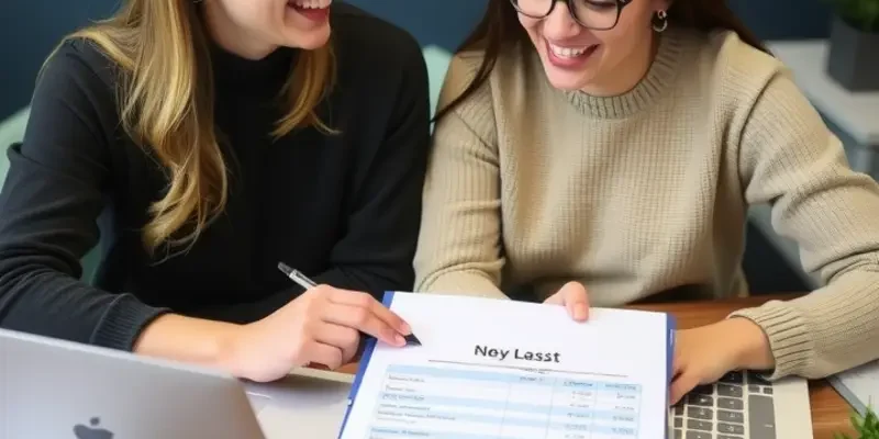 A happy family joyfully signing a lease agreement with smiles in a well-lit office space