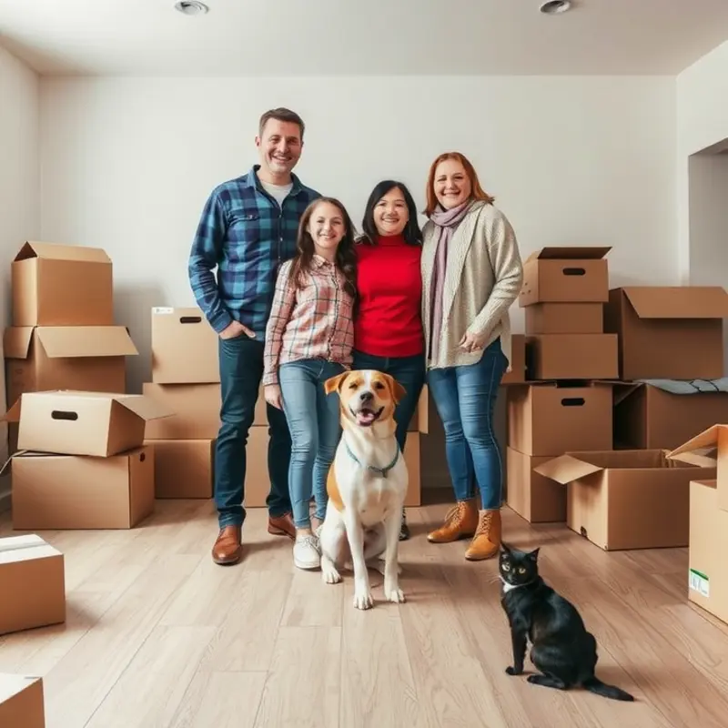 Organizing pet essentials makes moving day smoother.